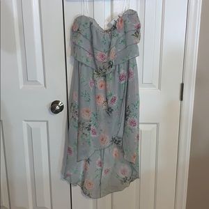 High Low Strapless Dress